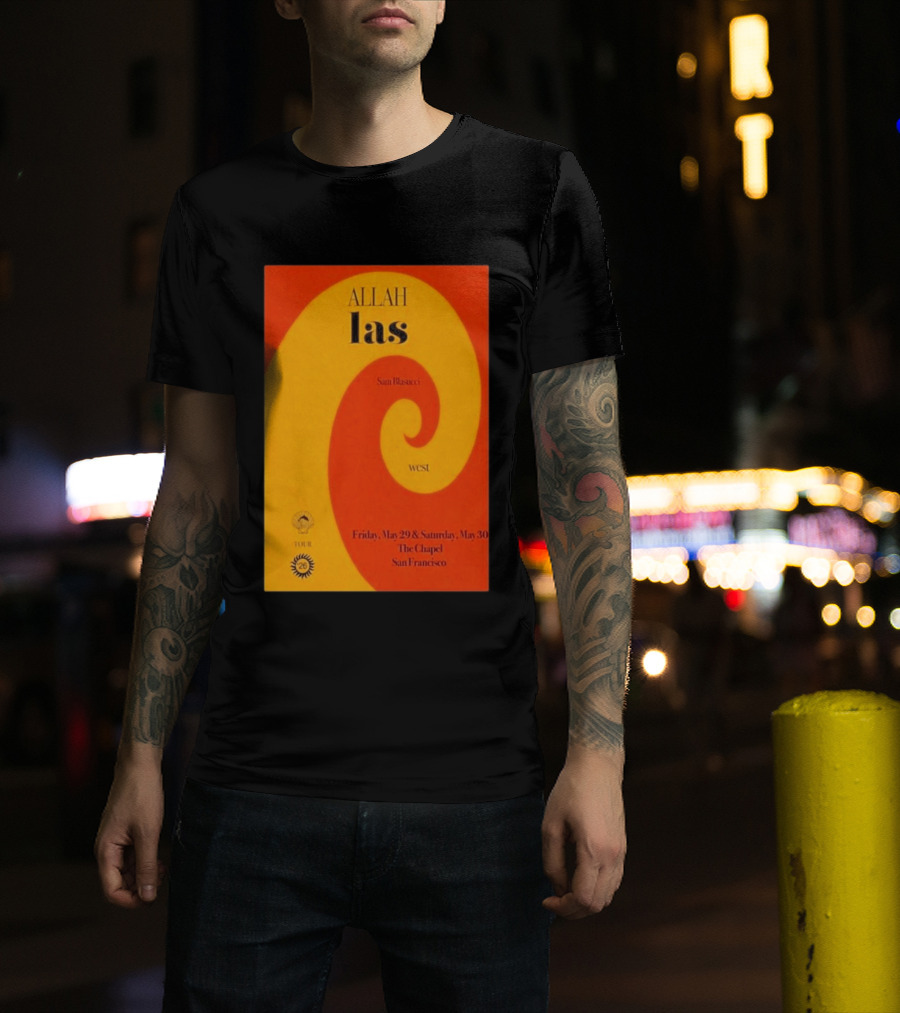 Allah Las Sam Blasucci The Chapel San Francisco May 29 30 2026 Tour West T-Shirt