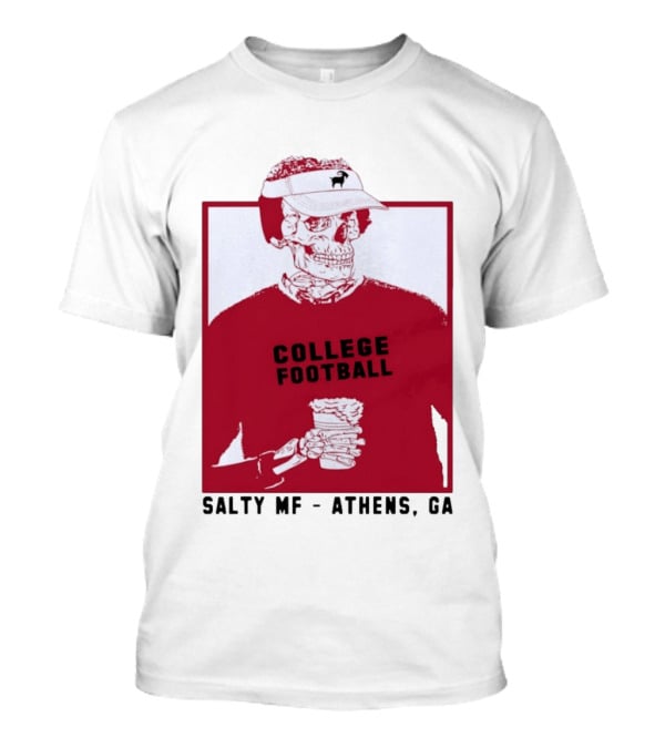 Skeleton College Football Athens Georgia Salty MF Gameday T-Shirt