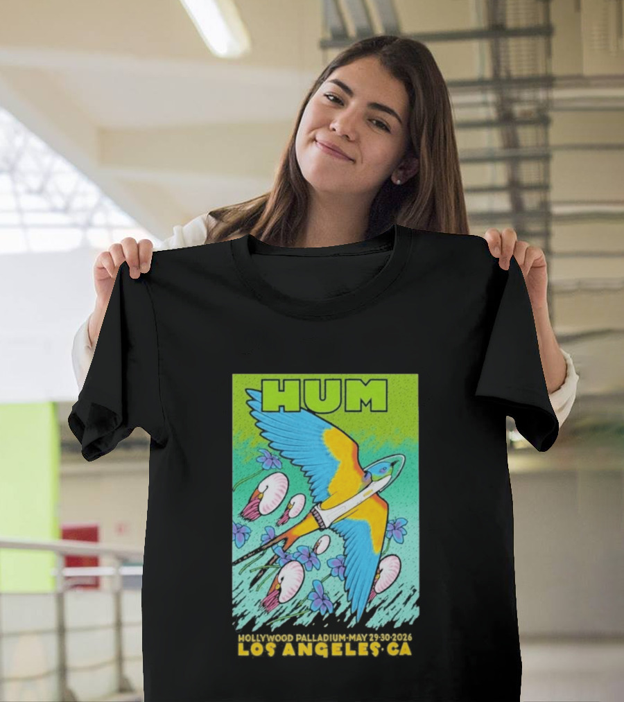 Hum Los Angeles May 29 + 30 2026 CA Vibrant Bird And Flowers T-Shirt