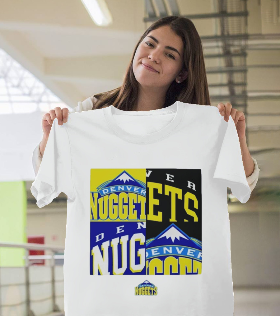 Denver Nuggets New Era Block Retro Split Collage T-Shirt