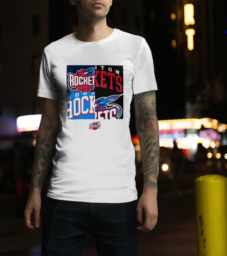 Houston Rockets New Era Block Basketball Team T-Shirt