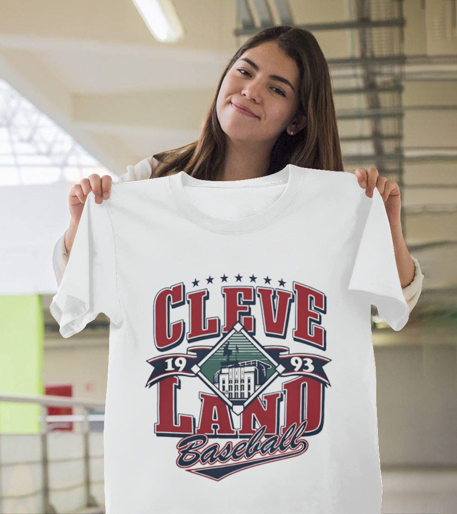 Cleveland Baseball 1993 Cleveland Municipal Stadium Major League Baseball T-Shirt