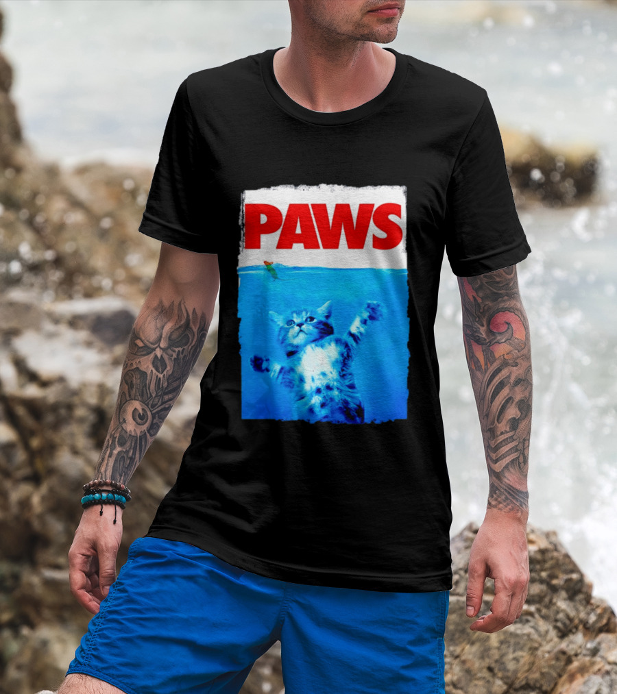 Jaws Universal Steven Spielberg Amblin Entertainment Paws Kitten Mouse T-Shirt