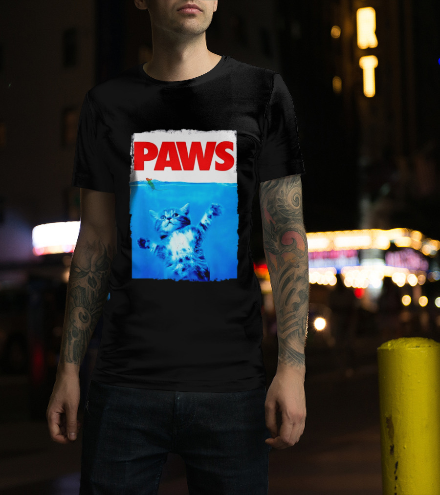 Jaws Universal Steven Spielberg Amblin Entertainment Paws Kitten Mouse T-Shirt