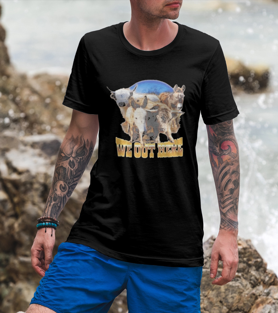Jelly Roll We Out Here Western Animals Scene T-Shirt
