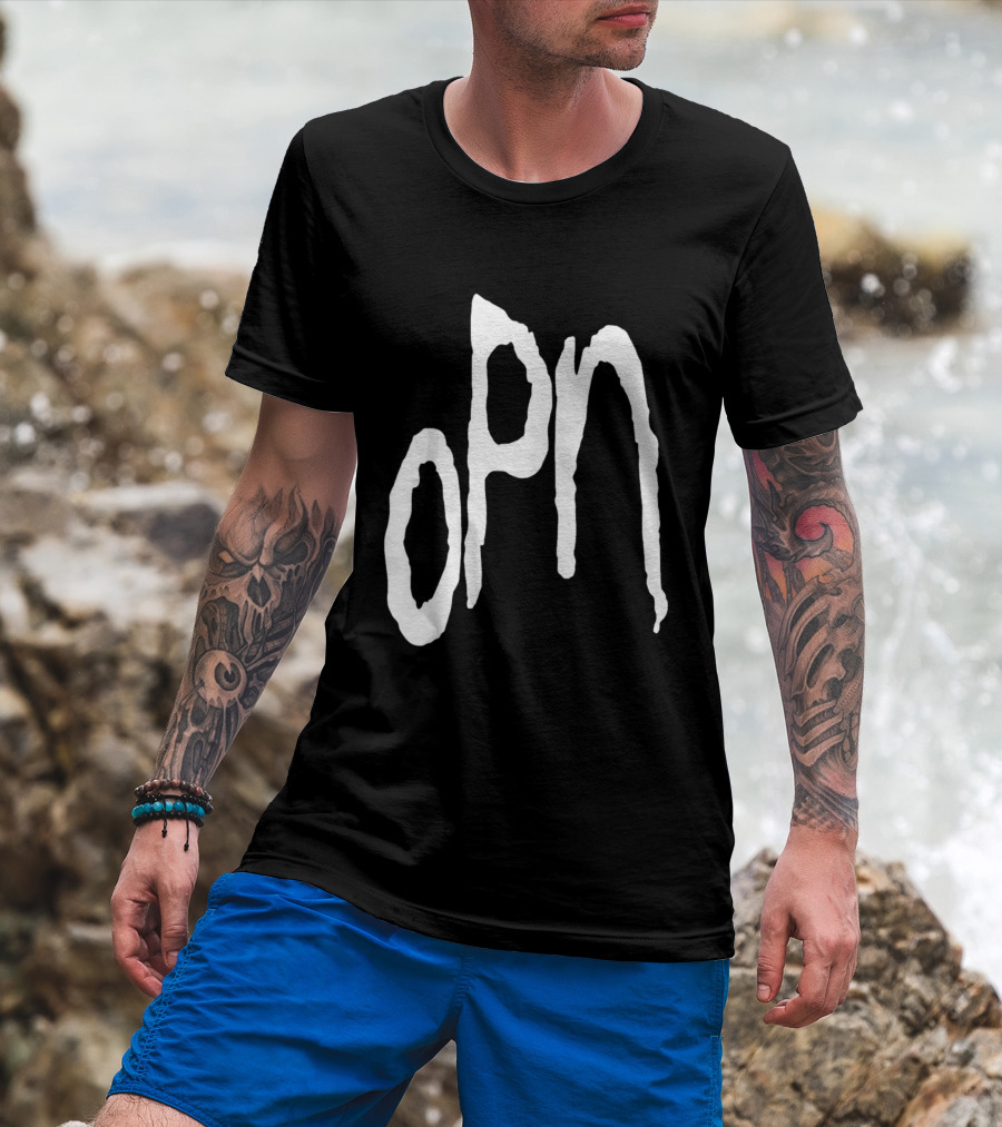 Oneohtrix Point Never OPN Stylized Text Hipster Band T-Shirt