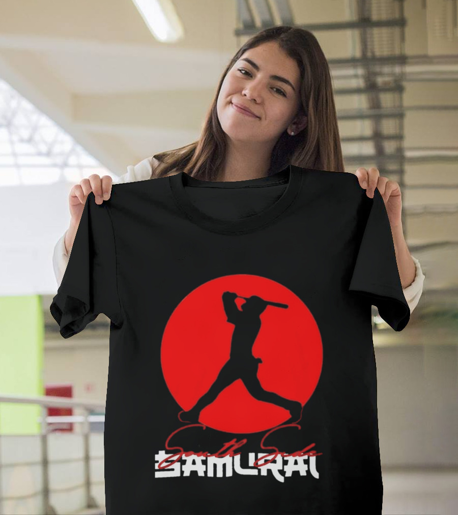 Samurai Baseball Stride Dark Red Circle Sōru Geki T-Shirt