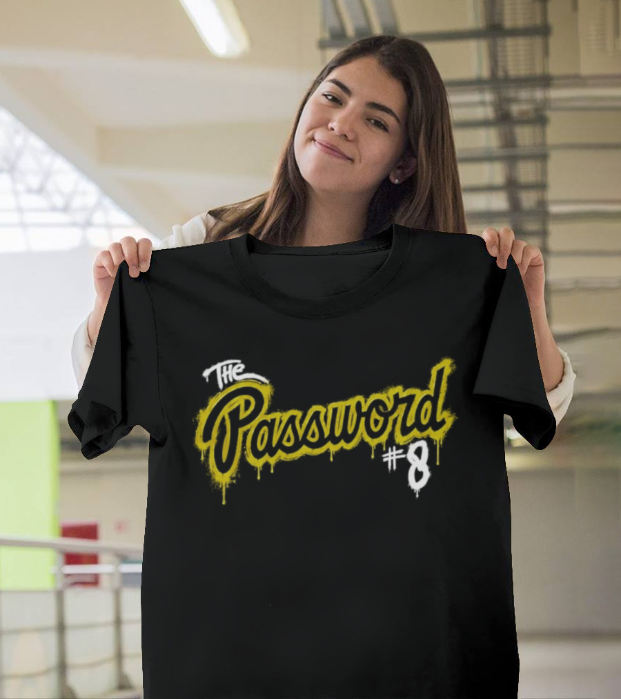 The Password Number 8 Graffiti Style With Aaron Rodgers Pittsburgh Steelers T-Shirt