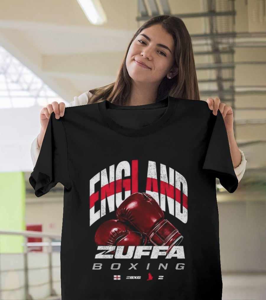 England Zuffa Boxing Gloves Flag T-Shirt