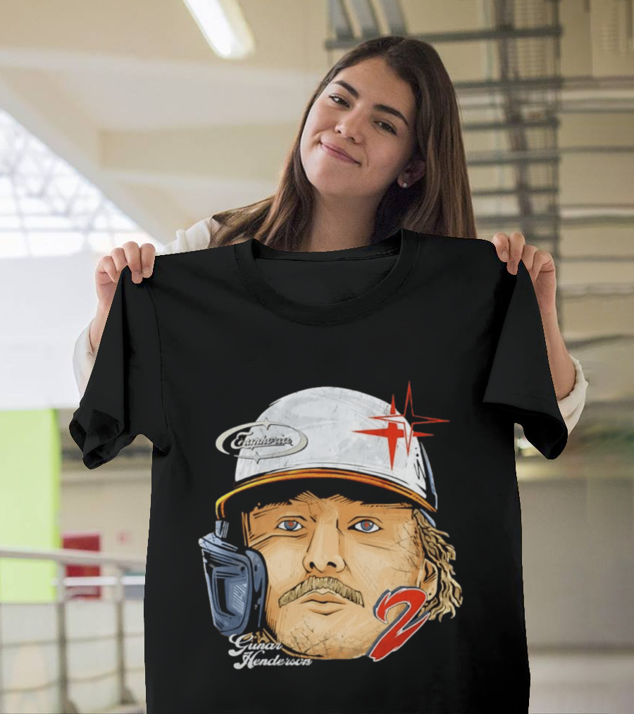 Gunnar Henderson Baltimore Orioles Number 2 Baseball Player Graphic Cabrinero Star T-Shirt