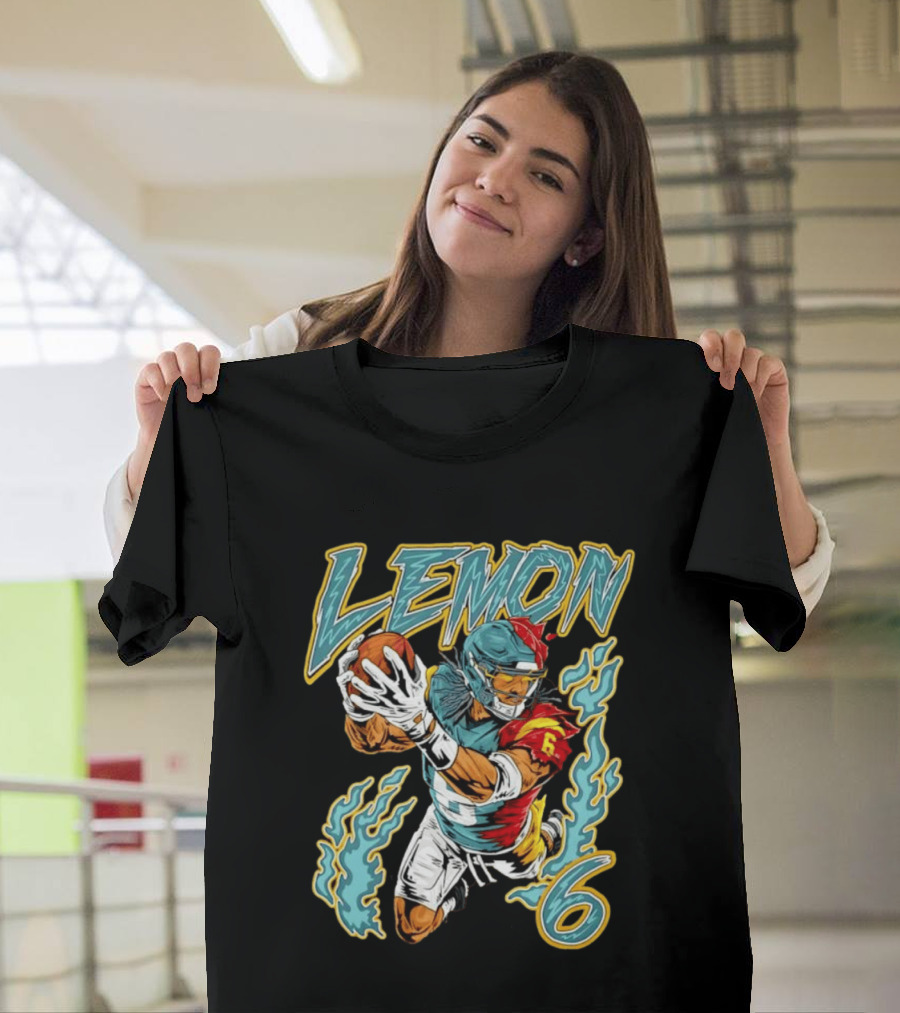 Philadelphia Eagles Football At Number 6 Makai Lemon Action T-Shirt
