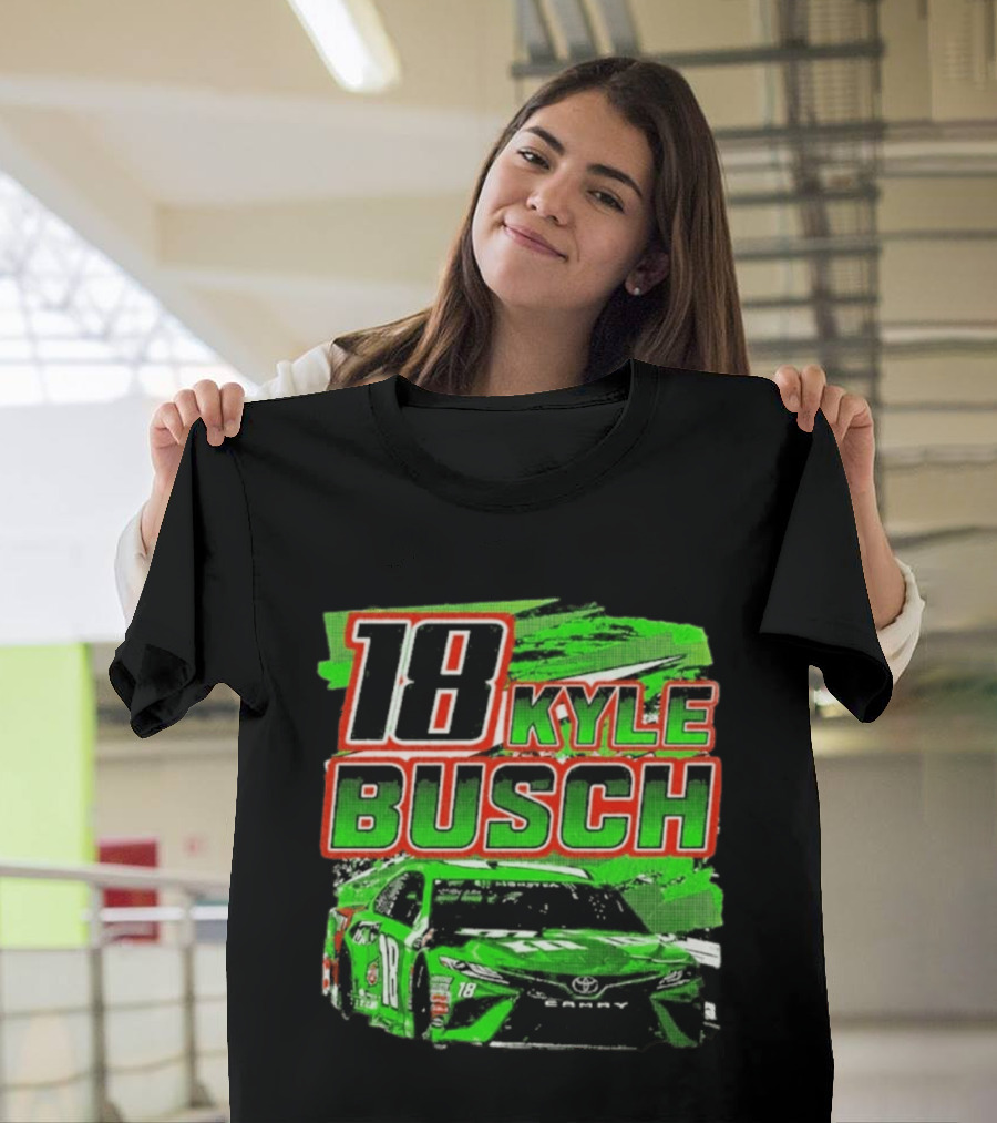 18 Kyle Busch Racing 2026 Green Car T-Shirt