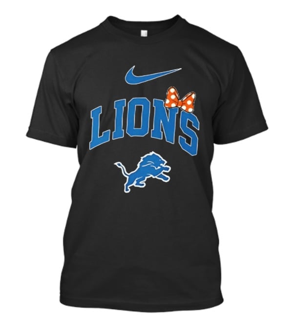 Detroit Lions Boo To You Fa Boo Lous Rugby Sports Team Halloween Bow T-Shirt