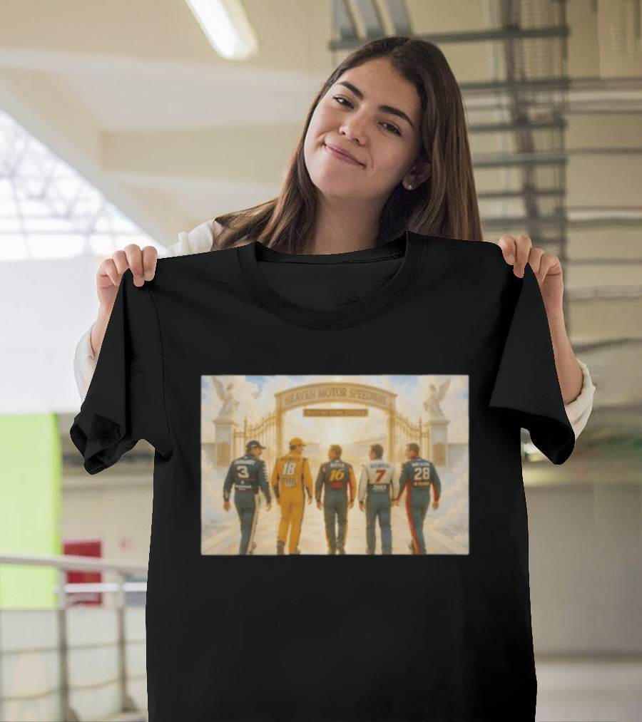 Earnhardt Busch Biffle Kulwicki Allison Heaven Motor Speedway Welcome Home Legends T-Shirt