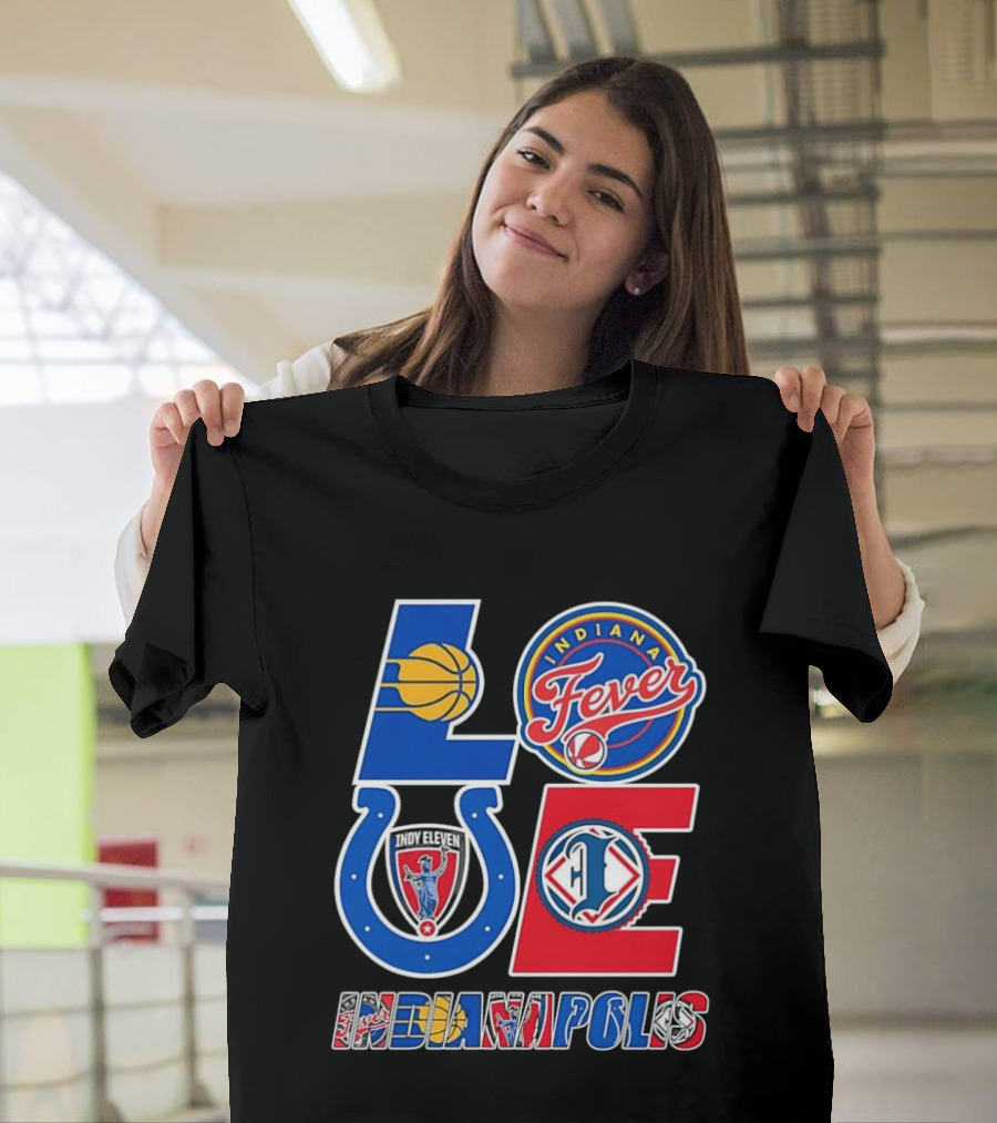 Indiana Fever Indianapolis Colts Inspired LOVE Indianapolis T-Shirt