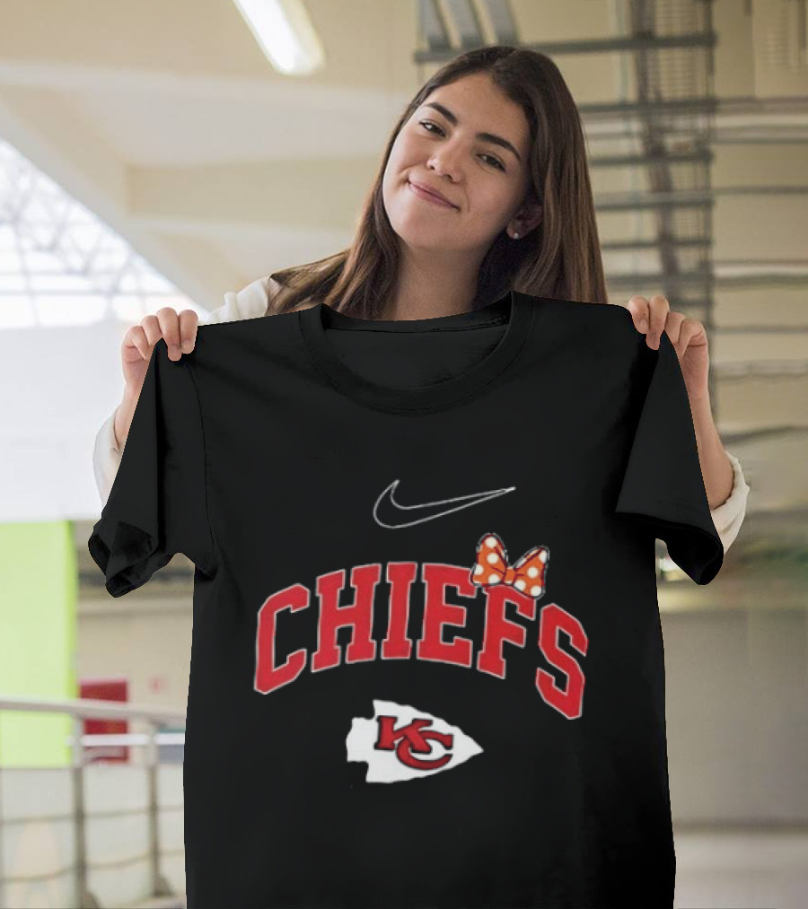 Kansas City Chiefs Boo To You Fa Boo Lous Chiefs Nike Bow KC T-Shirt