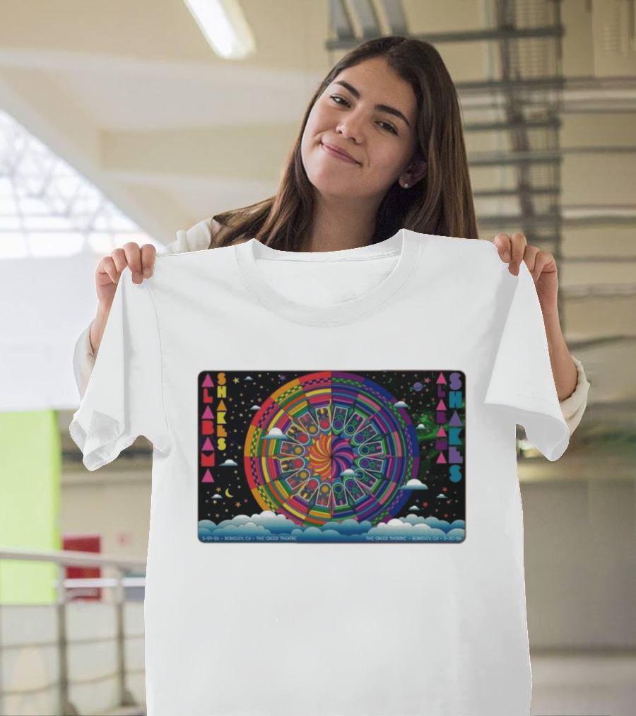 Alabama Shakes Concert The Greek Theatre Berkeley CA 5 29 26 Psychedelic Rainbow Spiral Clouds And Stars T-Shirt
