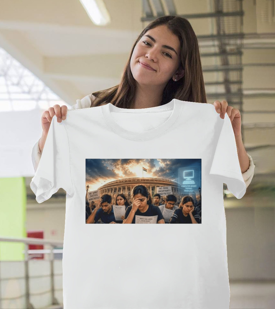 NTA Defends NEET Exam 2021 Retest Before Parliamentary Panel Amid Student Protests T-Shirt