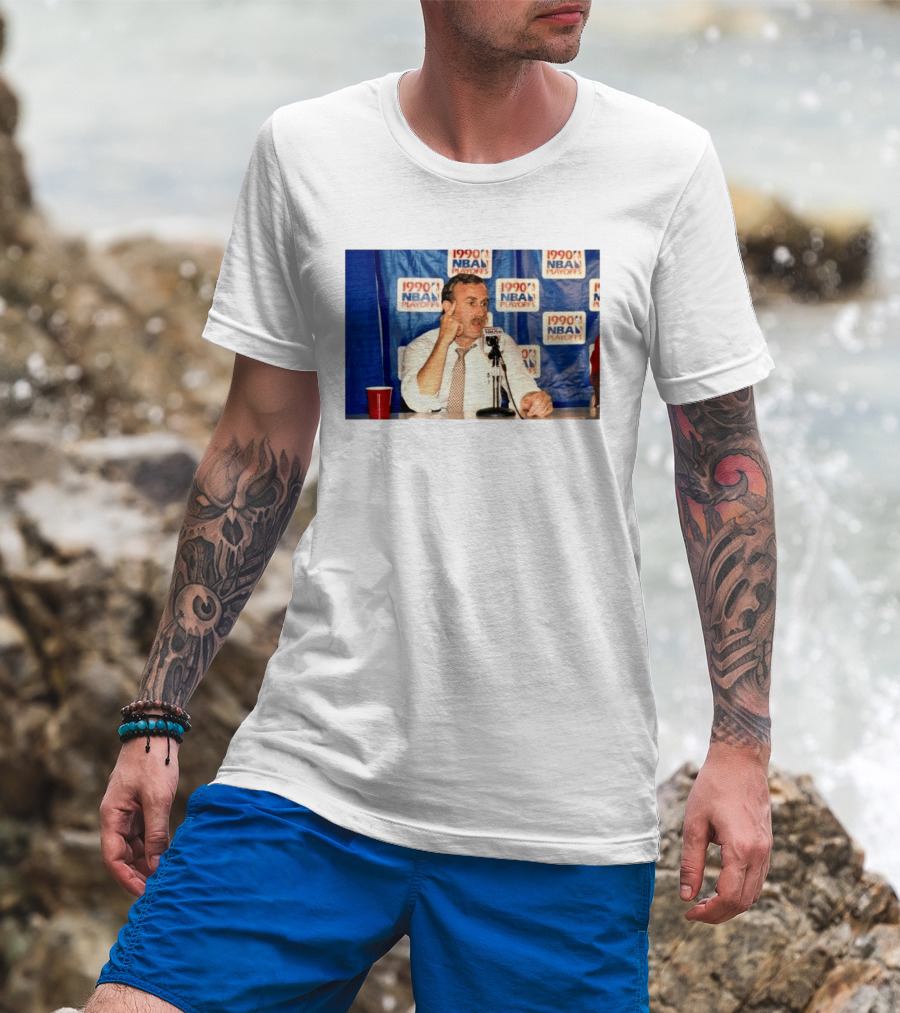 1990 NBA Playoffs Rick Adelman Press Conference T-Shirt