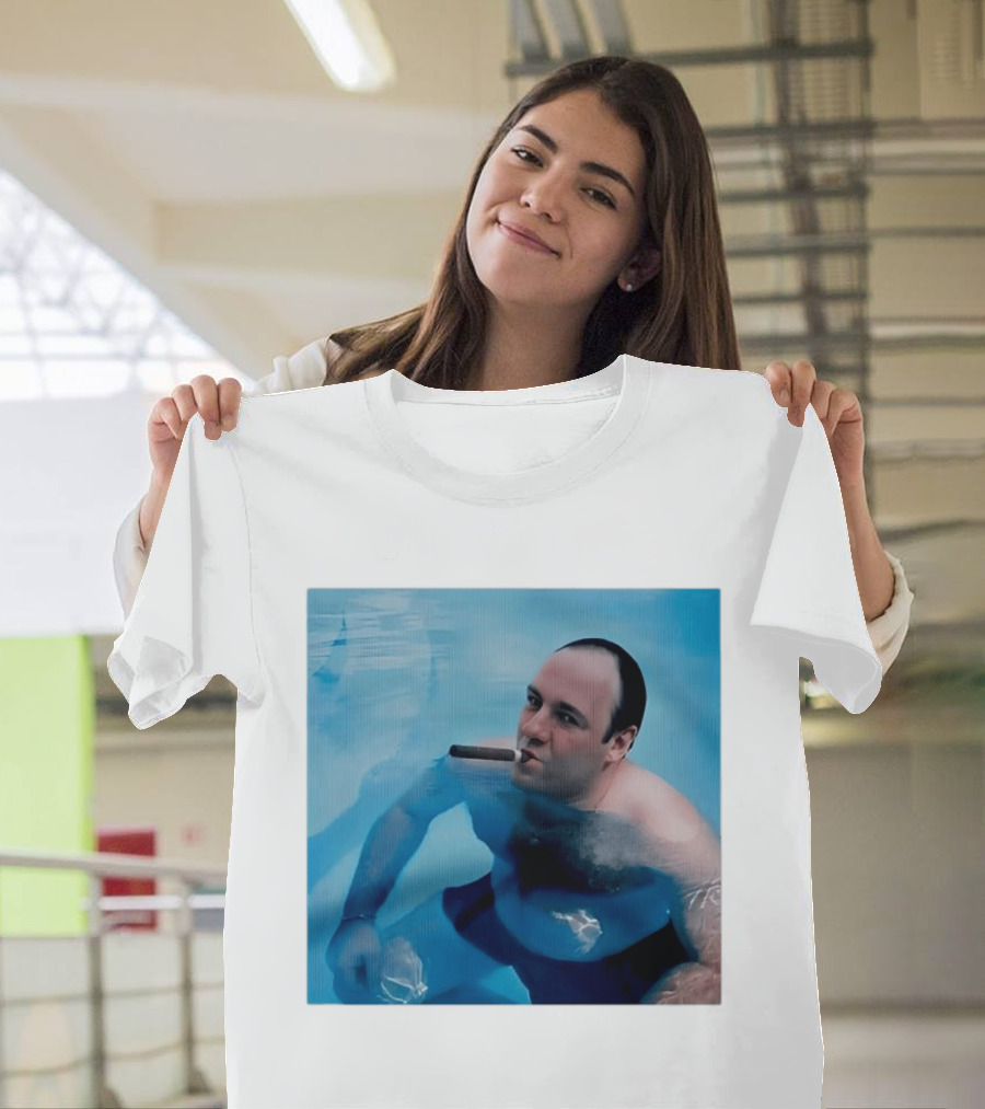 Tony Soprano The Sopranos Pool Scene Cigar Water Moment T-Shirt