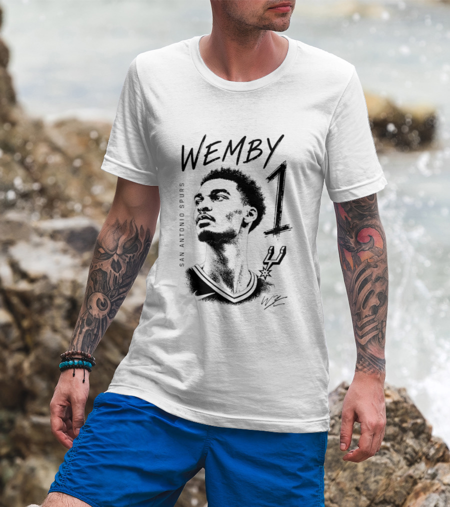 Wemby 1 Victor Wembanyama San Antonio Spurs Star T-Shirt
