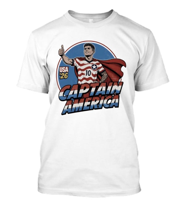 USA '26 Christian Pulisic Captain America Thumbs Up T-Shirt