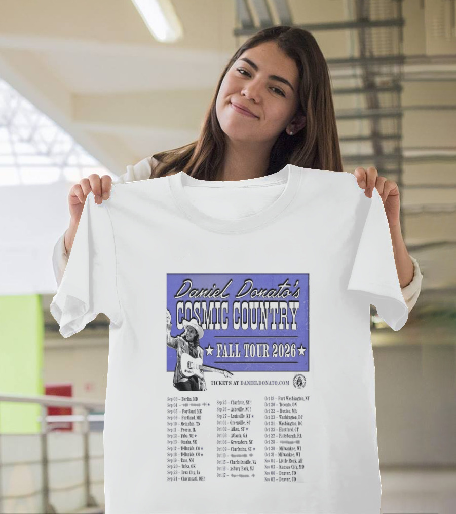 Daniel Donato Cosmic Country Fall Tour 2026 With Tour Dates T-Shirt