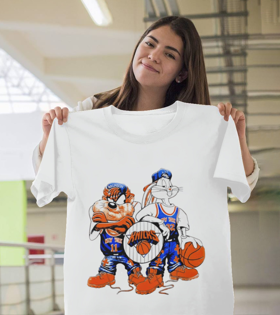 Taz Bugs Bunny New York Knicks Brunson Anthony Towns NBA T-Shirt