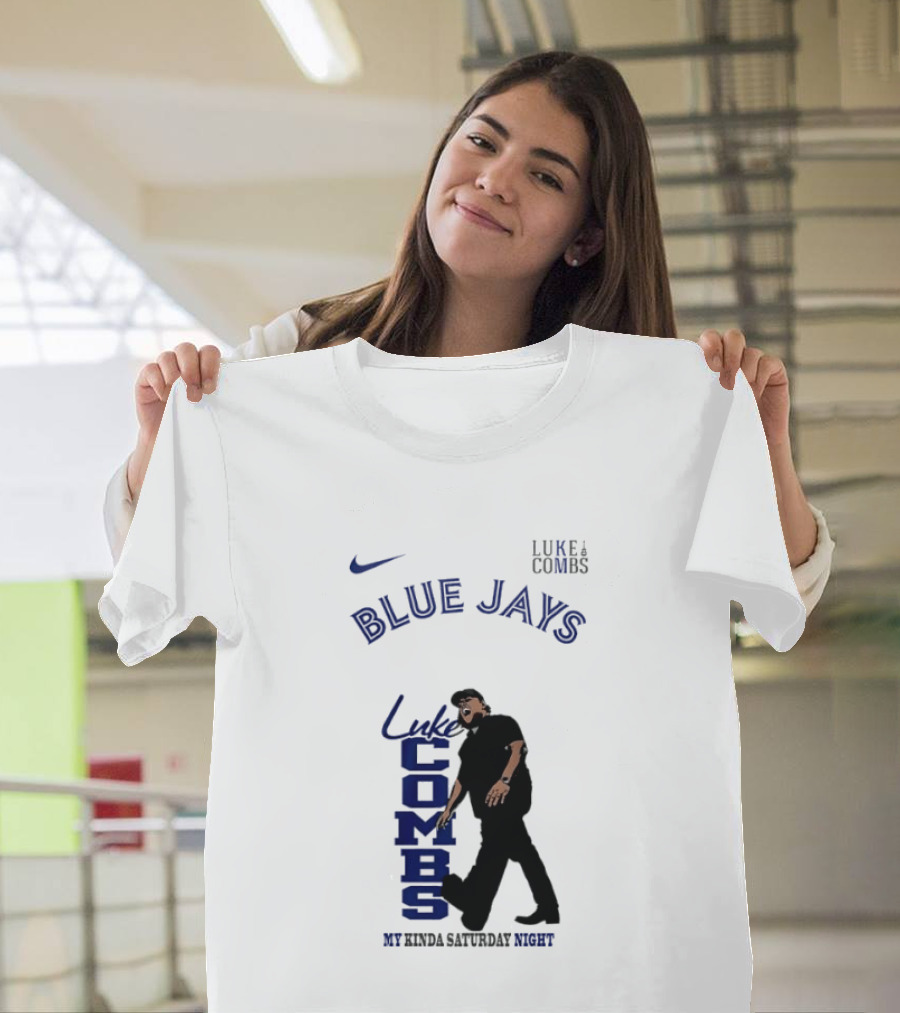 Luke Combs Blue Jays Nike My Kinda Saturday Night T-Shirt