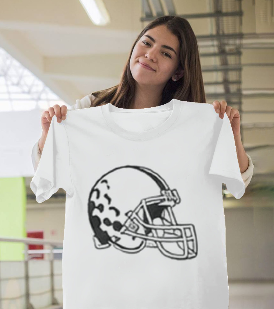 Todd Monken Browns Helmet Polo T-Shirt