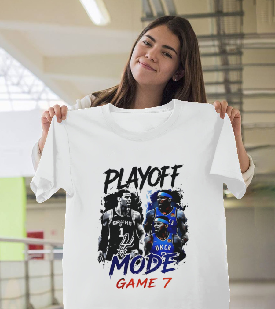 Playoff Mode Game 7 Victor Wembanyama San Antonio Spurs Vs Shai Gilgeous Alexander Oklahoma City Thunder T-Shirt
