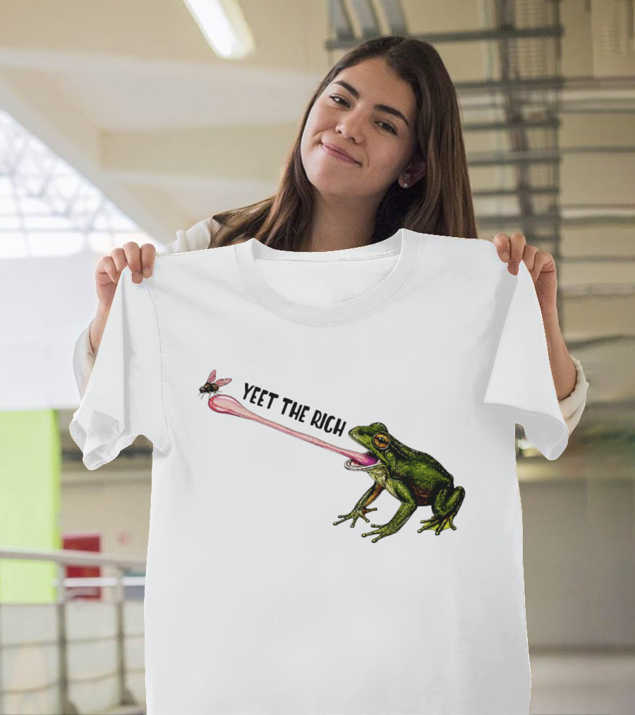 Yeet The Rich Frog With Fly Tongue Capture T-Shirt