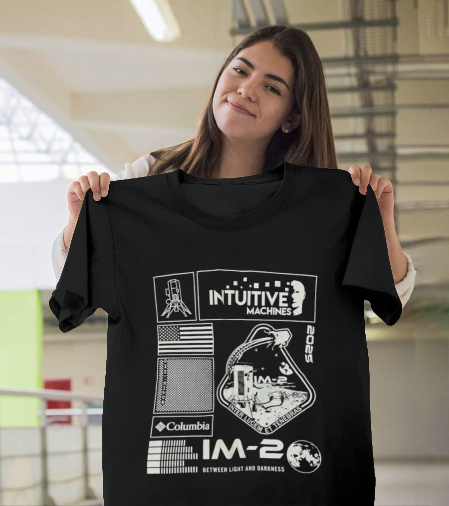 Intuitive Machines IM 2 Mission Lunar Lander Space Exploration 2025 Lunar Light And Darkness T-Shirt