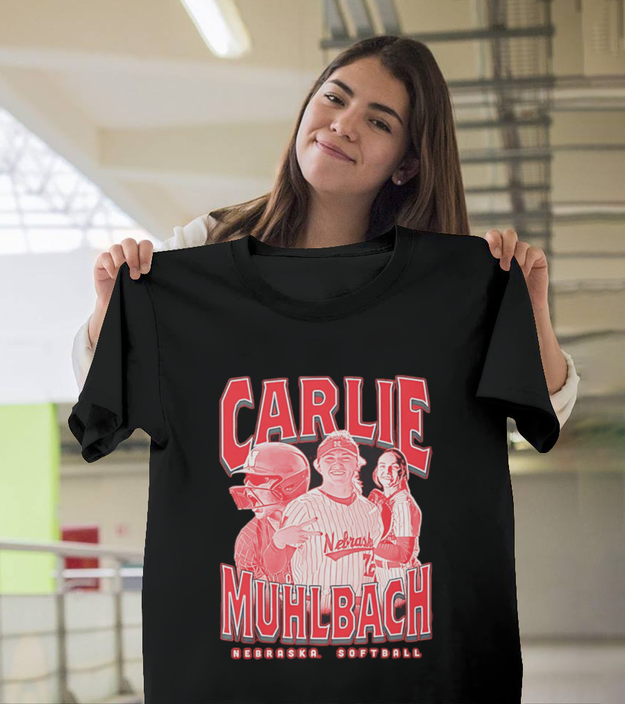 Carlie Muhlbach Nebraska Softball Vintage 90s T-Shirt