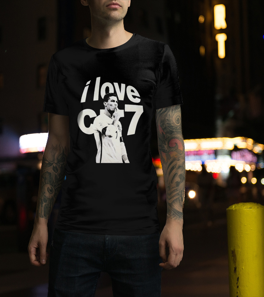 Cristiano Ronaldo I Love CR7 Image Al Nassr GOAT T-Shirt