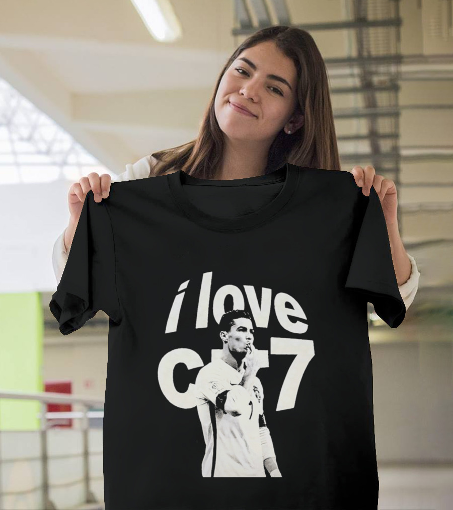 Cristiano Ronaldo I Love CR7 Image Al Nassr GOAT T-Shirt