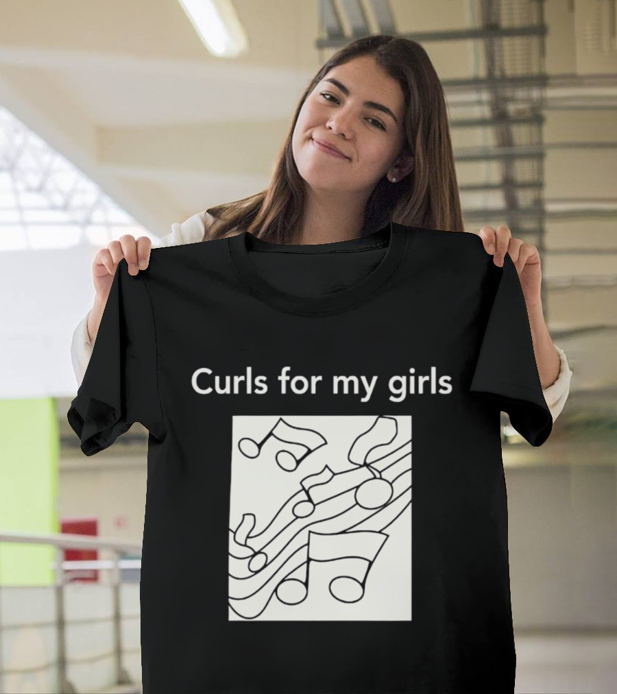 Curls For My Girls Music Notes T-Shirt