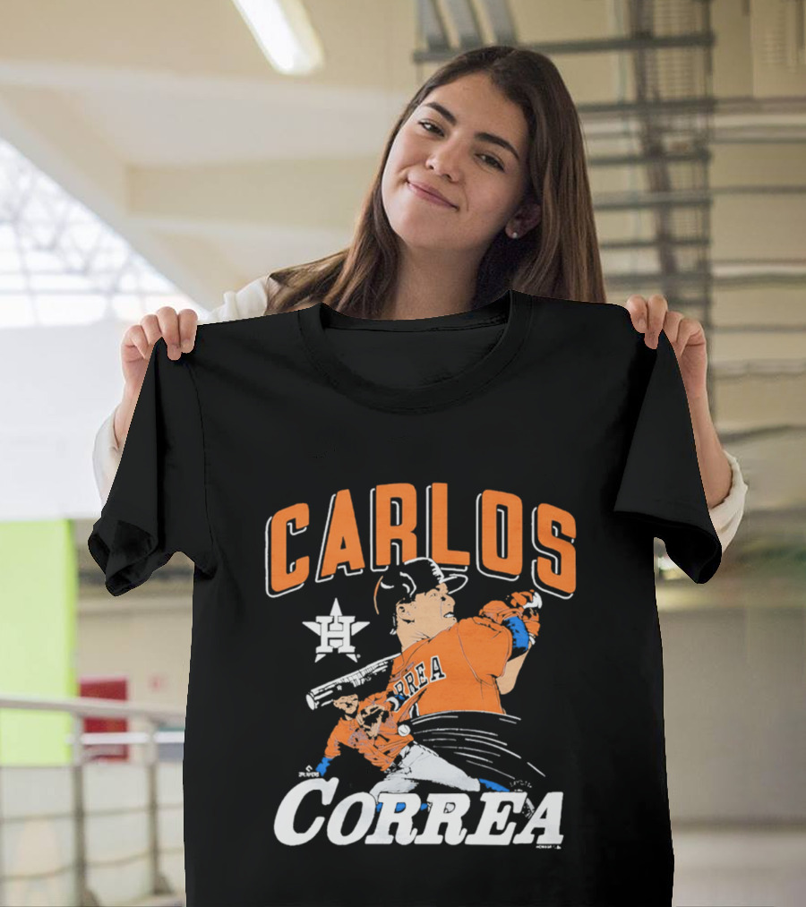 Carlos Correa Astros Caricature Tri Blend T-Shirt