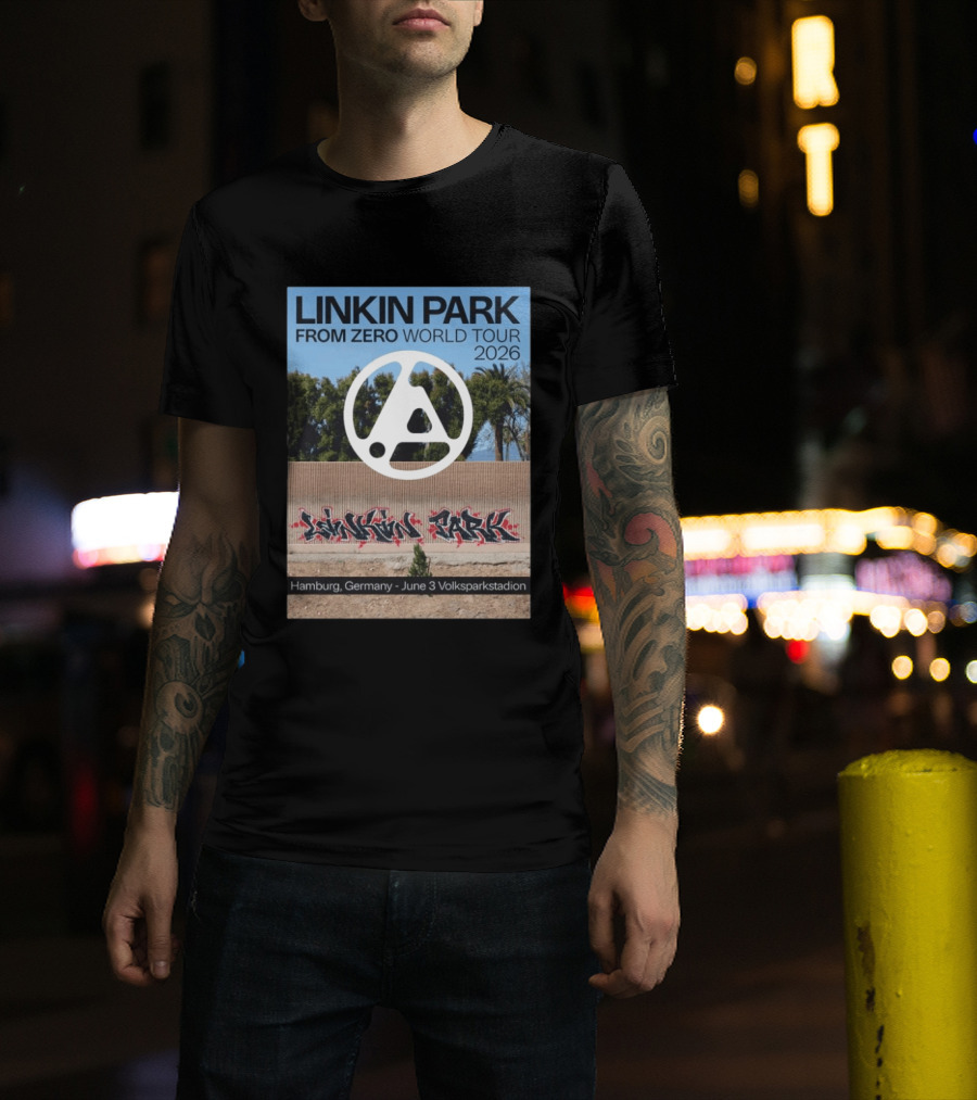 Linkin Park From Zero World Tour 2026 Hamburg Germany June 3 Volksparkstadion T-Shirt