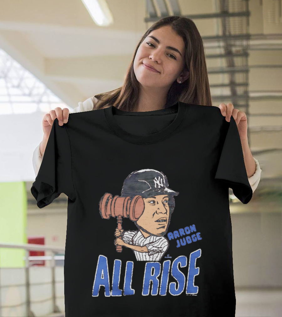 New York Yankees Aaron Judge All Rise Caricature Tri Blend T-Shirt