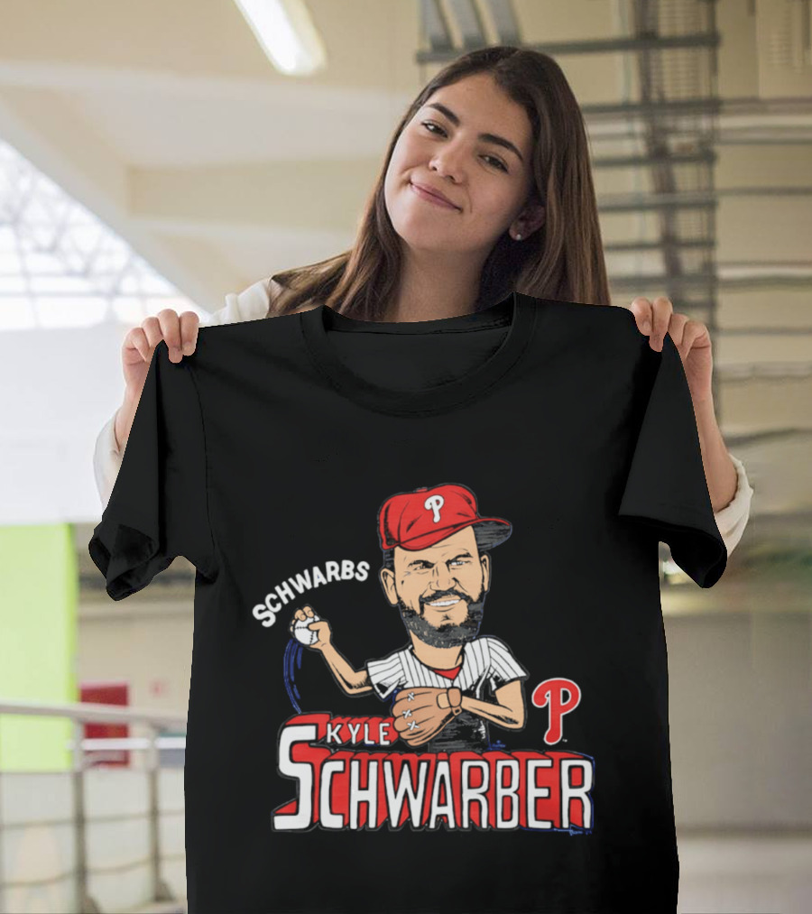 Philadelphia Phillies Kyle Schwarber Caricature Schwarbs Tri Blend T-Shirt