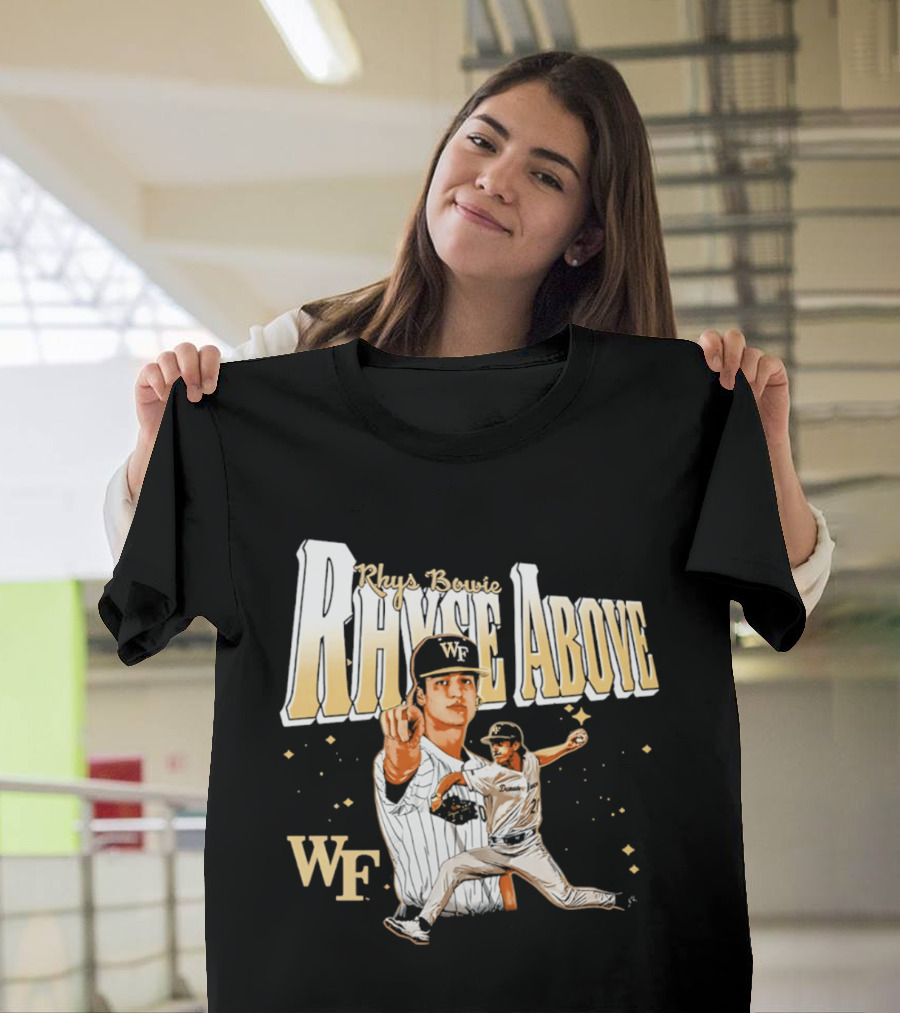 Rhys Bowie Wake Forest WF Baseball Rhys Above T-Shirt