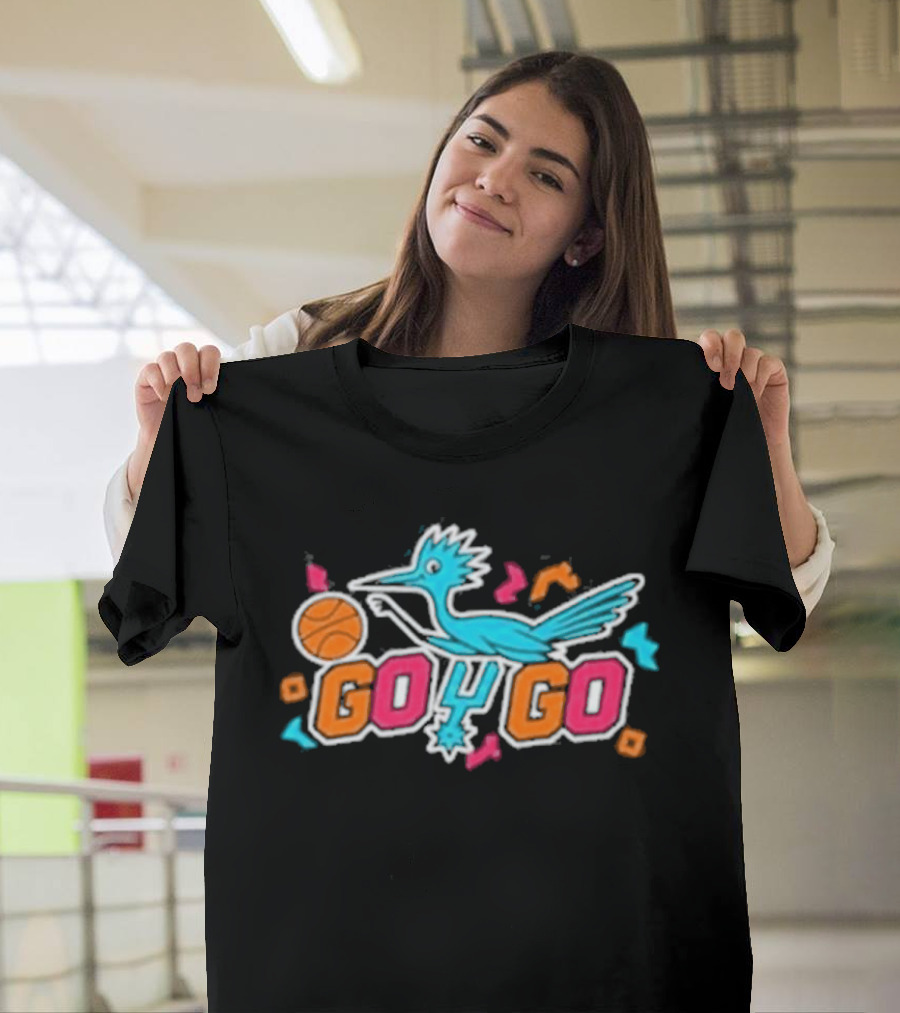 San Antonio Roadrunner Go Spurs Go Neon Fiesta Basketball T-Shirt