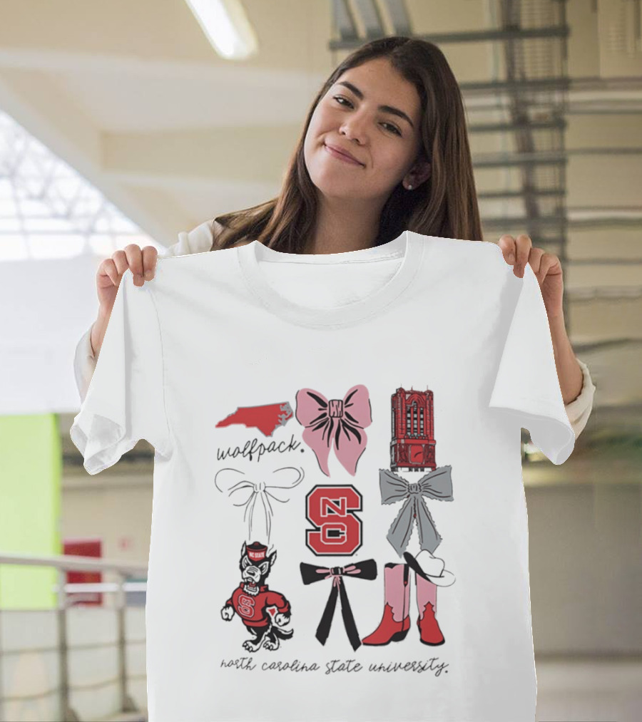 NC State Wolfpack Bows Boots North Carolina State University T-Shirt