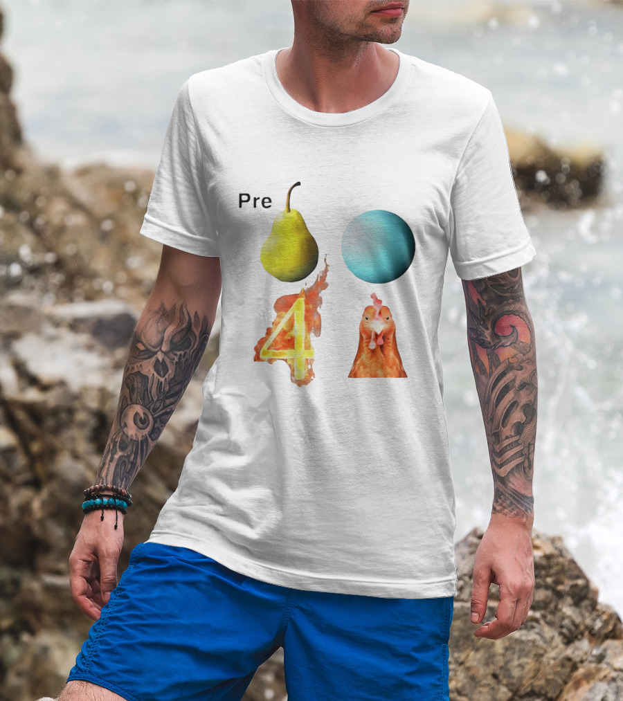 Pre Pear Blue Egg Fire 4 Chicken T-Shirt