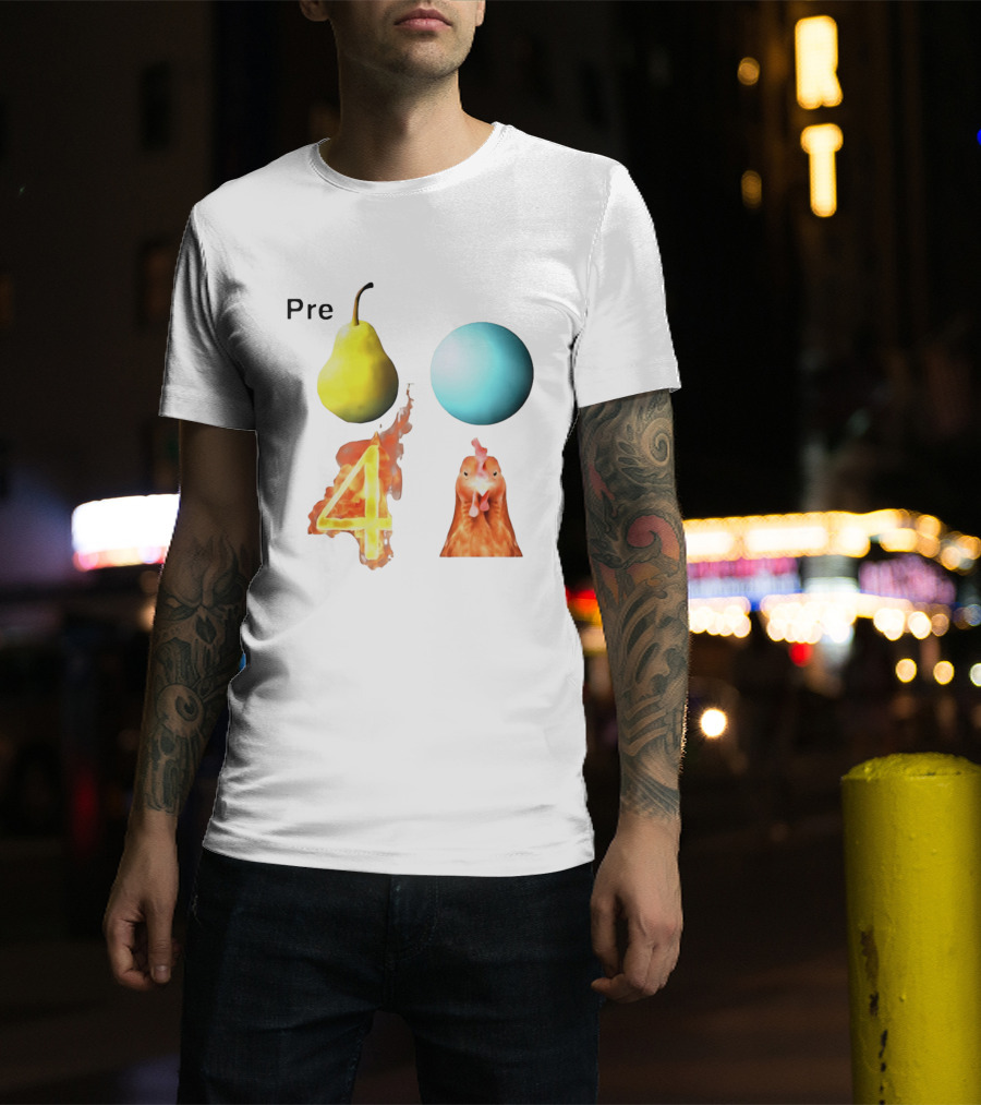 Pre Pear Blue Egg Fire 4 Chicken T-Shirt