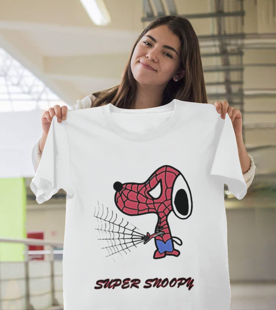 Super Snoopy Spider Man Mashup Pop Culture T-Shirt