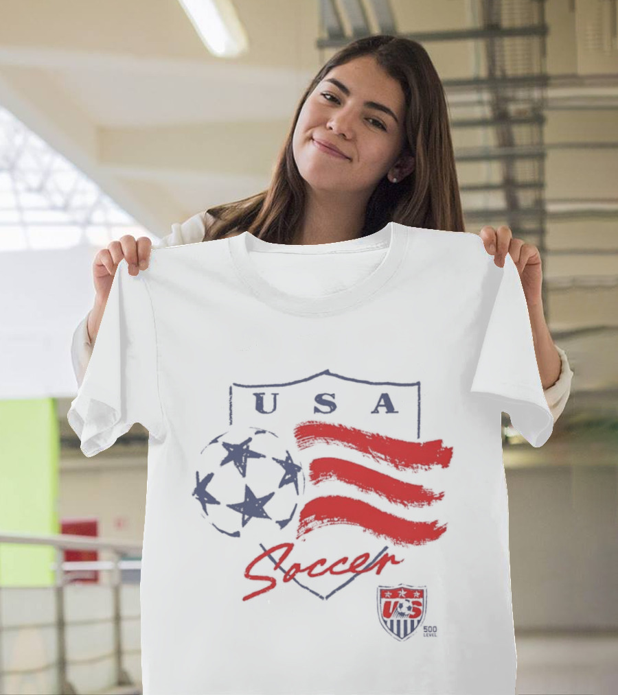 USA Soccer Federation Shield Stars And Stripes Football T-Shirt