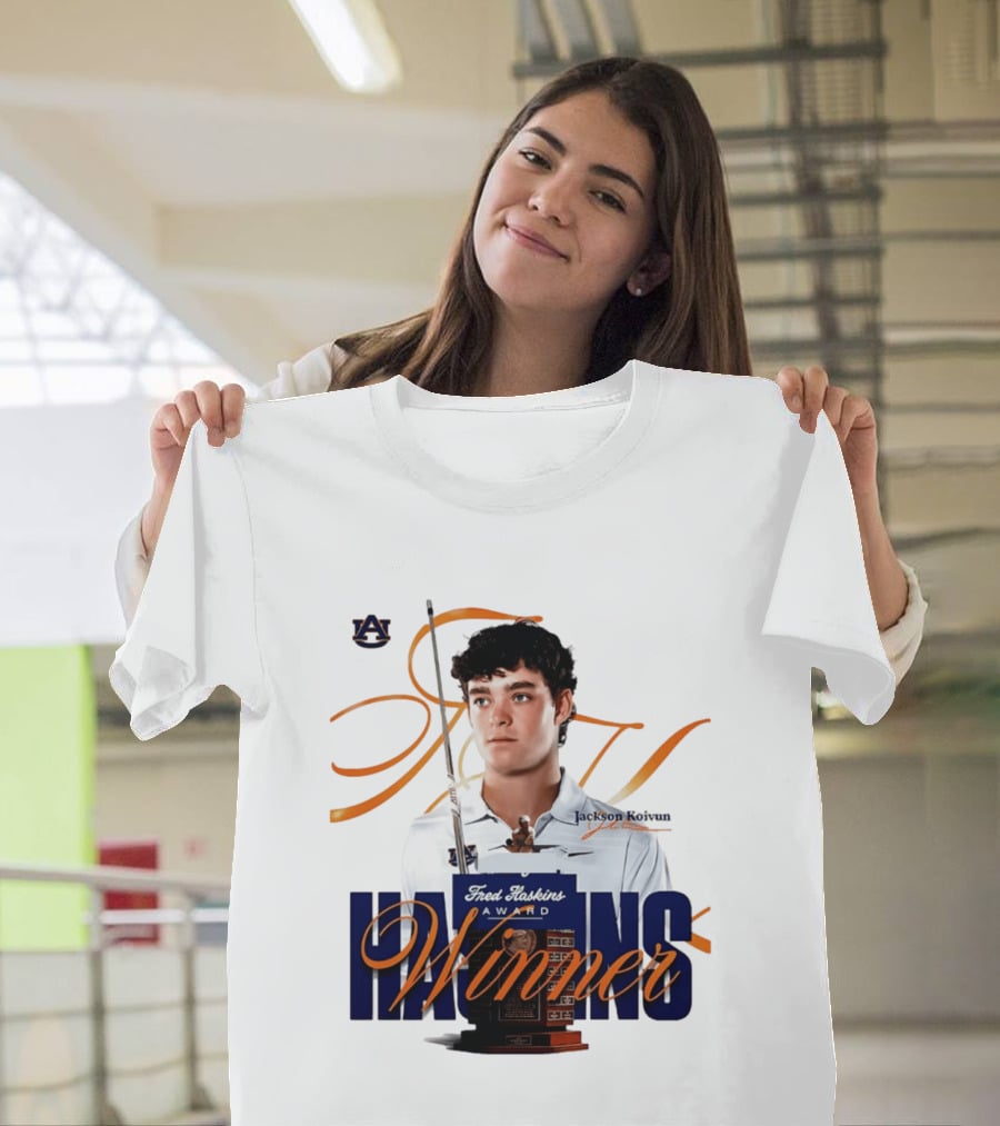 Auburn University Jackson Koivun Fred Haskins Award Winner Golf T-Shirt