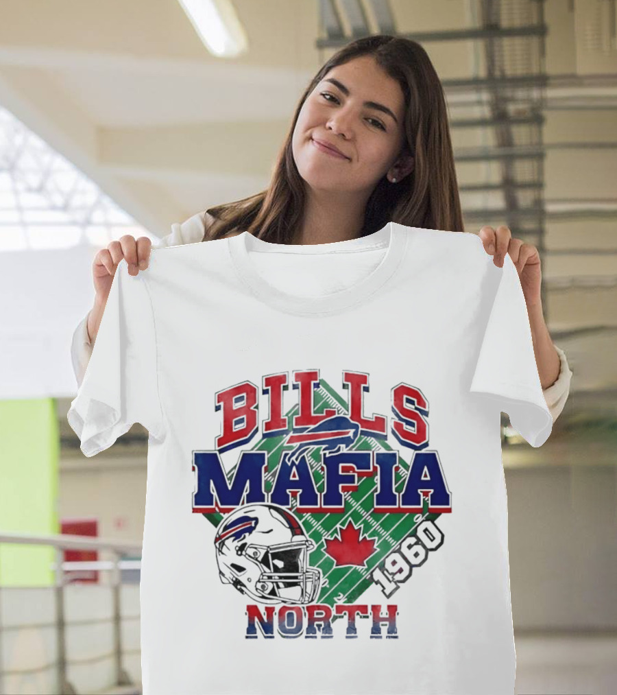 Bills Mafia North 1960 Helmet Maple Leaf T-Shirt